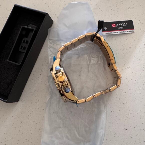 NIB CAYON Digital Sport Watch For Men Steel Waterproof Chronograph Clock - Picture 5 of 5